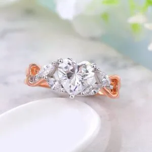 Heart Cut Solitaire Ring