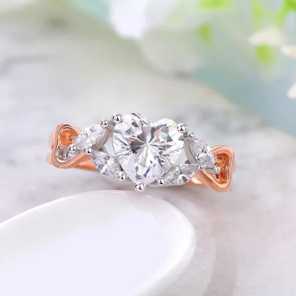 Heart Cut Solitaire Ring