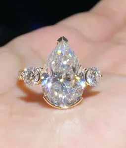 Attractive 3.10Ct Pear Cut Solitaire Best Birthday Gift For Her | Jewelry Collection