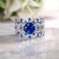 Cushion Solitaire Ring Set