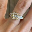 White Emerald Cut Band