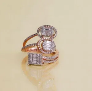 White Baguette Solitaire Ring