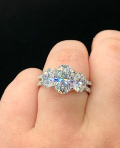 Awesome 3.20Ct Oval Cut Three Stone Best Party Wear Ring For Women | Wedding Ring