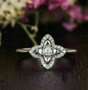 1.5Ct White Round Cut Solitaire Forever One Ring | Engagement Ring For Her