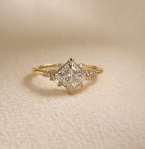 White Princess Solitaire Ring