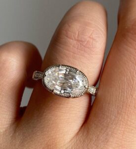 Oval Bezel Promise Ring