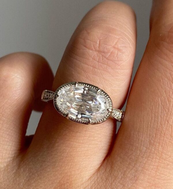 Oval Bezel Promise Ring