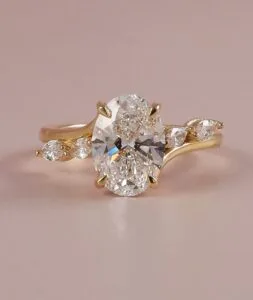 Oval Engagement Proposal Ring