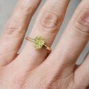 Yellow Oval Solitaire Ring