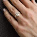 White Marquise Wedding Ring