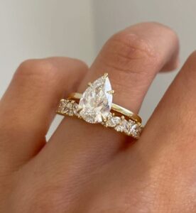 Pear Cut Ring Set