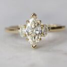 White Marquise Anniversary Ring