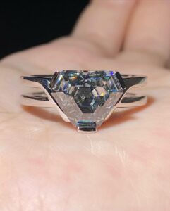 Shield Cut Anniversary Ring