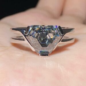 Shield Cut Anniversary Ring