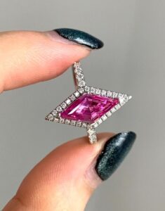 Kite Cut Halo Ring
