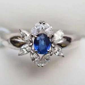 2.5Ct Blue Oval Cut Solitaire Wedding Ring | Perfect Special Occasion Ring For Women