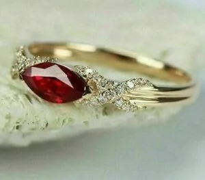 Marquise Solitaire Birthday Ring