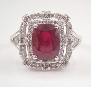 Cushion Halo Anniversary Ring