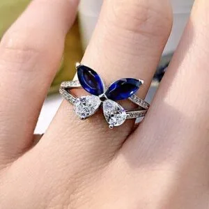 Marquise Pear Solitaire Ring