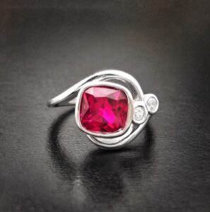 Cushion Bezel Proposal Ring
