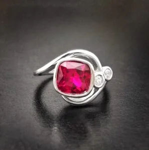 Cushion Bezel Proposal Ring