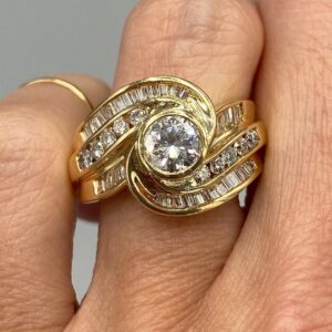 White Round Bezel Ring