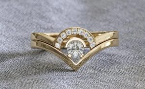 Stylish 2.50Ct White Round Cut Half Bezel Special Occasion Ring Set For Women | Best Gift For Her