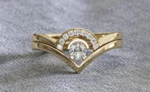Stylish 2.50Ct White Round Cut Half Bezel Special Occasion Ring Set For Women | Best Gift For Her