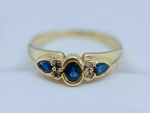 Awesome 2.55Ct Blue Oval Cut Bezel Best Anniversary Ring For Wife | Fashion Jewelry