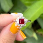 Princess Cut Halo Ring