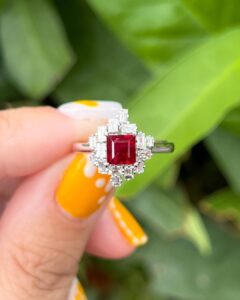 Princess Cut Halo Ring