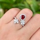 Pear Cut Halo Ring