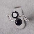 Black Round Cut Ring