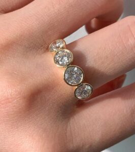 Wonderful 2.60Ct White Round Cut Half Eternity Best Engagement Band Ring For Fiancée
