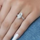 White Marquise Solitaire Ring