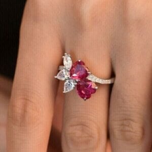 Attractive 2.88Ct Red Heart Cut Solitaire Best Engagement Ring For Fiancée | Surprise Gift For Her