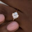 1.50CT White Baguette Cut Solitaire Ring | Wings Style Engagement & Promise Jewelry for Women