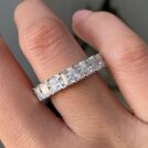 2.50Ct Princess Cut White Full Eternity Band Ring | Elegant Engagement & Anniversary Gift for Her