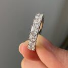 2.50Ct Princess Cut White Full Eternity Band Ring | Elegant Engagement & Anniversary Gift for Her