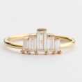 1.50 TCW White Baguette Cut Bar Set Ring | Sterling Silver Birthday Gift for Mother