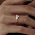 1.50TCW White Baguette Cut Bar Set Birthday Gift Ring for Mother | Luxurious Jewelry for Women