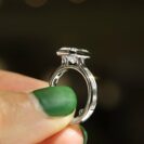 2.50Ct White Radiant Cut Bezel Set Ring | Anniversary Gift Jewelry for Wife | Forever One Statement Ring for Her