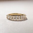 1.20TCW Oval Cut Half Eternity Wedding Proposal Band | Elegant Everyday Wear Ring For Women
