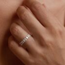 1.20TCW Oval Cut Half Eternity Wedding Proposal Band | Elegant Everyday Wear Ring For Women