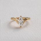 0.80Ct White Marquise Cut Solitaire Engagement Ring | Everyday Wear Gift for Her