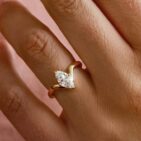 0.80Ct White Marquise Cut Solitaire Engagement Ring | Everyday Wear Gift for Her