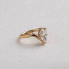 0.80Ct White Marquise Cut Solitaire Engagement Ring | Everyday Wear Gift for Her