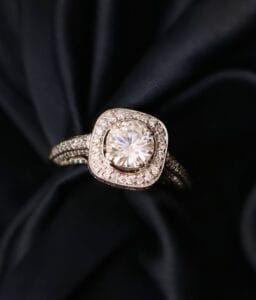 1.80Ct White Round Cut Halo Engagement Ring | Timeless Anniversary Gift Ring for Wife | Elegant Jewelry for Women