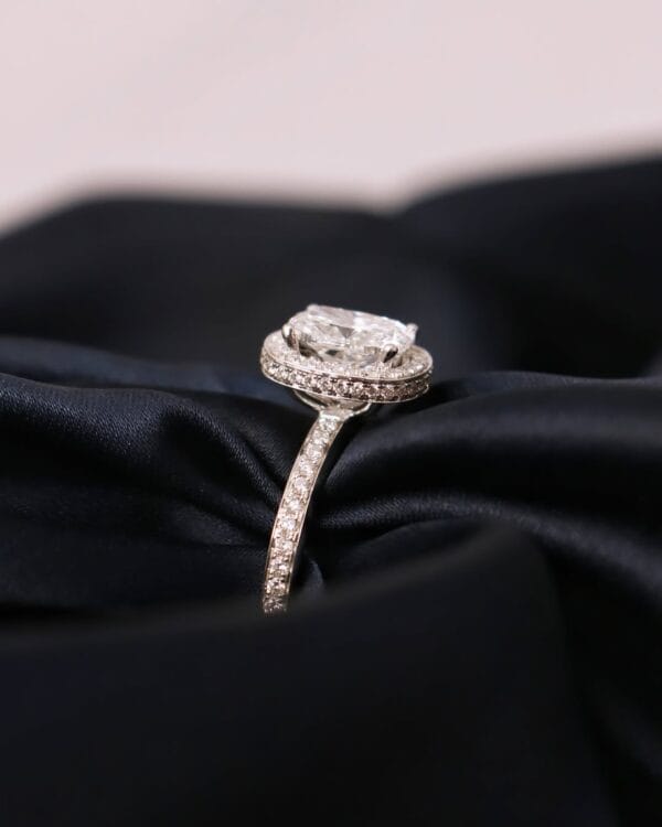 1.80Ct White Round Cut Halo Engagement Ring | Timeless Anniversary Gift Ring for Wife | Elegant Jewelry for Women