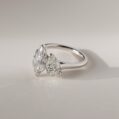 2.10TCW White Marquise and Pear Cut Two Stone Proposal Ring for Her | Elegant Statement Ring for Women